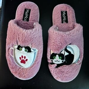 Adorable Pink Cat Slippers